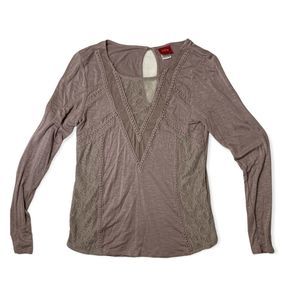 Daytrip Long Sleeve Lace Blouse SZ Small